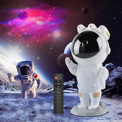 Galaxie Sternenhimmel Astronaut Projektor, Led Weltraum Nachthimmel Lichtprojektor Lampe Mit Timer & Fernbedienung, Sternenlicht Für Schlafzimmer und Decke, Perfekt Geschenk für Kinder und Erwachsene.
