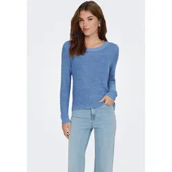 ONLY Strickpullover ONLGEENA XO L/S PULLOVER KNT NOOS mit Rundhalsausschnitt blau S (36)