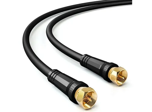 deleyCON deleyCON 1m SAT TV Antennenkabel Koaxial Kabel HDTV 4-fach Schirmung SAT-Kabel