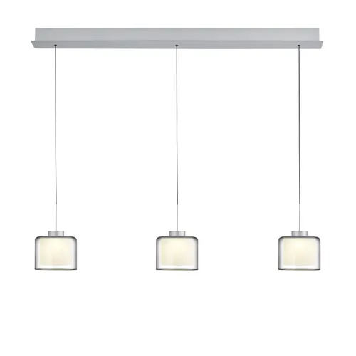 Elements by Bankamp 3-er LED-Pendelleuchte KLARA, Aluminium 20650/3-36