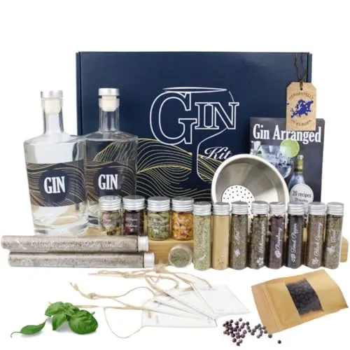 L&G® Gin set – Gewürz- und Zubehörset für personalisierte Kreationen, ideales einzigartiges Geschenk für Weihnachten, Geburtstag oder Valentinstag, unvergleichliches DIY-Verkostungserlebnis