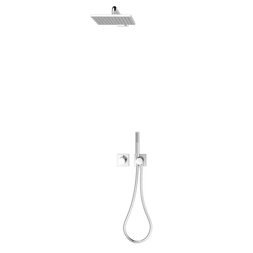 Keuco IXMO Unterputz Duschsystem - Brausegarnituren mit eckigem Design, inklusive Thermostatarmatur und zwei Brausen für ein modernes Badezimmererlebnis. Made in Germany, 3 Jahre Garantie.