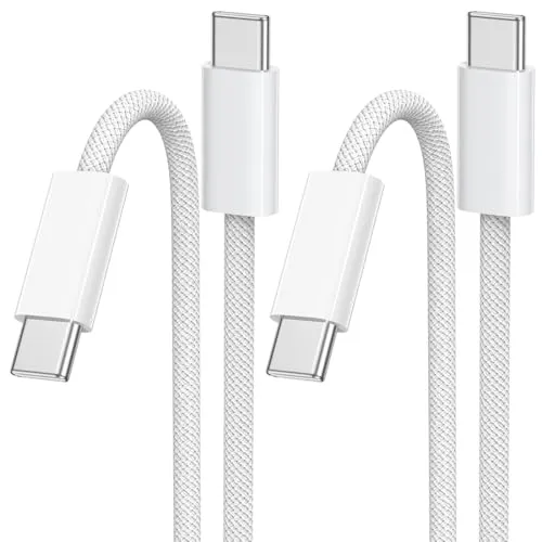 USB C Kabel 1M 2Pack 60W Ladekabel USB-C PD Schnellladekabel Kabel für iPhone 15 16 17 Pro Max, Samsung Galaxy S24/S23/S22, Pixel 7 iPad Pro MacBook Air Tablets usw