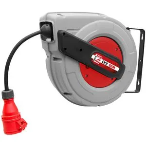 Holzmann Kabeltrommel EKR20M CEE, 20 + 1m - Kabeltrommel für Innen mit 20m Gummikabel, automatischer Aufrollfunktion und stabilem Kunststoffgehäuse. Ideal für sicheres Arbeiten in Werkstätten und Garagen.