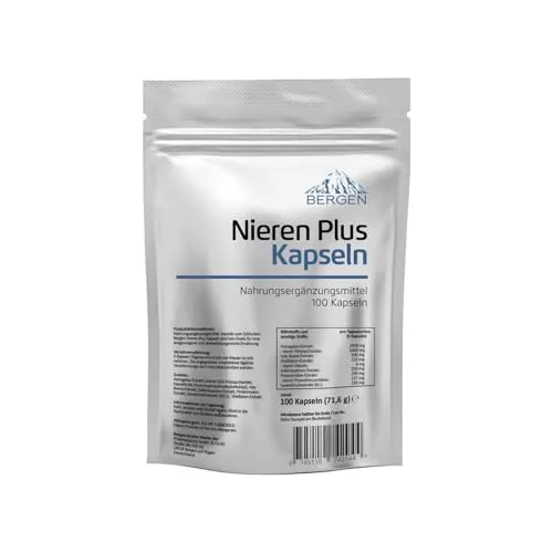 Nieren Kapseln - 100 Kapseln - HOCHDOSIERT - VEGAN - mit Astragalus, rote Beete, Sauerkirsch Weißdorn Extrakte und mehr