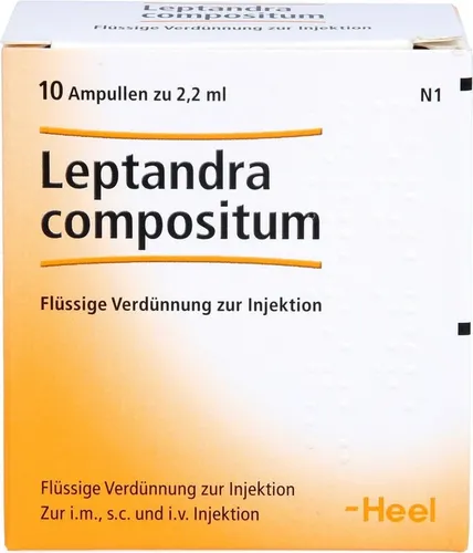 LEPTANDRA COMPOSITUM Ampullen 2,2 ml - Homöopathisches Arzneimittel zur Unterstützung bei Leber-Galle-Störungen, ideal für ganzheitliche Gesundheit.