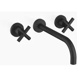 Dornbracht Tara Waschtisch-Wandbatterie schwarz matt von Dornbracht