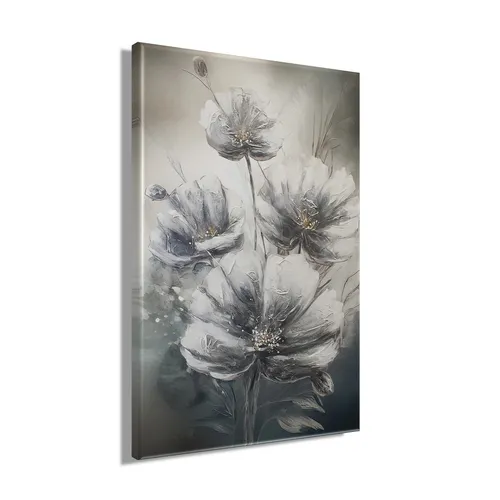 Wandbild BLUMEN ca. 78x118 cm – Leinwandbild Keilrahmen Deko modern