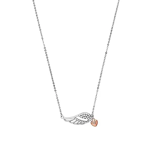 Amor Kette mit Anhänger aus 925 Sterling Silber - Elegante Damenkette mit 42+3 cm verstellbarer Länge und funkelndem Zirkonia-Anhänger, ideal als Geschenk für besondere Anlässe.