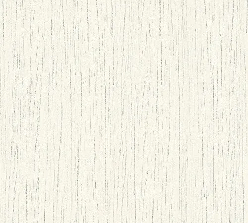 A.S. Création Flavour Vliestapete 10,05 m x 0,53 m in strukturierter Rauputz-Optik- Braun, Weiß - einfarbige Tapete im Industrial Design Made in Germany - 364521