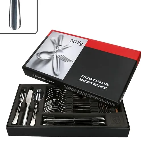 Justinus Besteckset Style Art, 30-teilig aus Edelstahl