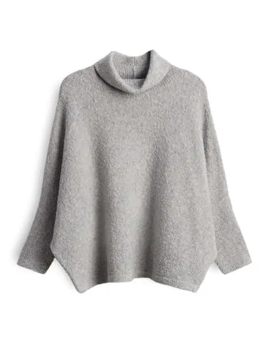 someday Damen Pullover TIOLA | Rollkragenpullover aus Bouclé Strick - Stylischer Bouclé Strickpullover für Damen mit modernem Rollkragen. Hochwertige Verarbeitung und lockere Passform sorgen für ein angenehmes Tragegefühl und vielseitige Kombinationsmöglichkeiten.