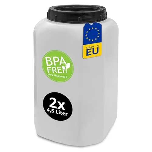 plasteo® 2 Stück x 4,5 Liter Vorratsdosen Aufbewahrungsbox Schüttdosen & Frischhaltedosen Eckig aus Kunststoff Plastik mit Deckel, Lebensmittelecht BPA-Frei, Für Küche Nudeln Reis