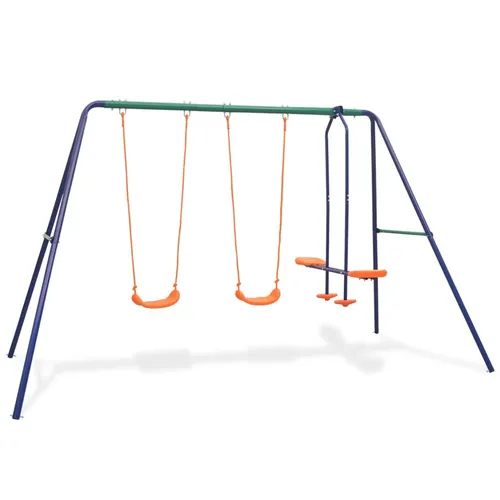 vidaXL Kinderschaukel 4 Sitze - Schaukelgestell für 3-4 Jahre, ideal für den Garten, stabil und sicher mit Platz für bis zu 4 Kinder zum gemeinsamen Spielen.
