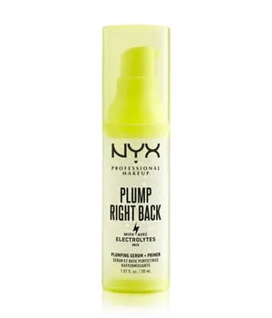 NYX Professional Makeup Plump Right Back Primer & Serum 30ml - Veganes Make-Up Basisprodukt mit Elektrolyten, ideal für alle Hauttypen. Feuchtigkeitsspendend und aufpolsternd, verlängert die Haltbarkeit Ihres Make-ups bis zu 24 Stunden.