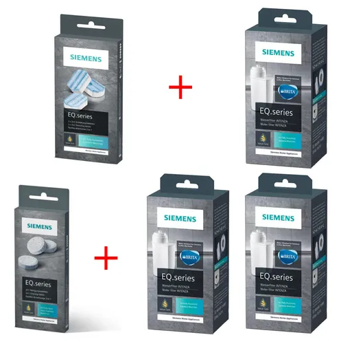 SIEMENS Reinigungstabletten & Entkalkungstabletten für EQ Series - Effektive Reinigung und Entkalkung für Ihre Kaffeemaschine – speziell entwickelt für die EQ Series von SIEMENS und Bosch.