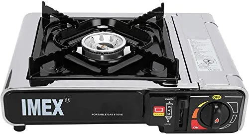 IMEX Camping GASKOCHER Set IM TRAGEKOFFER MIT 8 GASKARTUSCHEN JY-500A