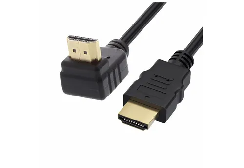 Bolwins J09 HDMI Kabel abgewinkelt für TV DVD Beamer Laptop PC Video Kabel 3m HDMI-Kabel, HDMI Stecker (19-polig, gerade), HDMI Stecker (19-polig, abgewinkelt nach unten) (300 cm), abgewinkelter Stecker für Wandmontage