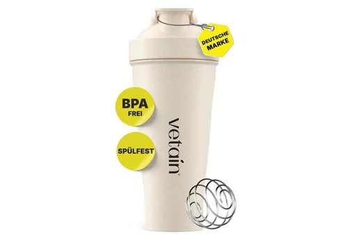 VETAIN Protein Shaker 700 ml - Auslaufsicher - BPA frei - Spülmaschinenfest, Kunststoff, Auslaufsicher, BPA frei, Spülmaschinenfest
