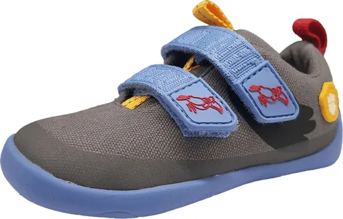 Affenzahn Barfußschuh Baumwolle Lucky - Vegan und rutschfest für Kinder - Sneaker für Jungen mit flexiblem Design, Klettverschluss für einfaches An- und Ausziehen, 100% vegan aus Bio-Baumwolle und ideal für den Sommer.