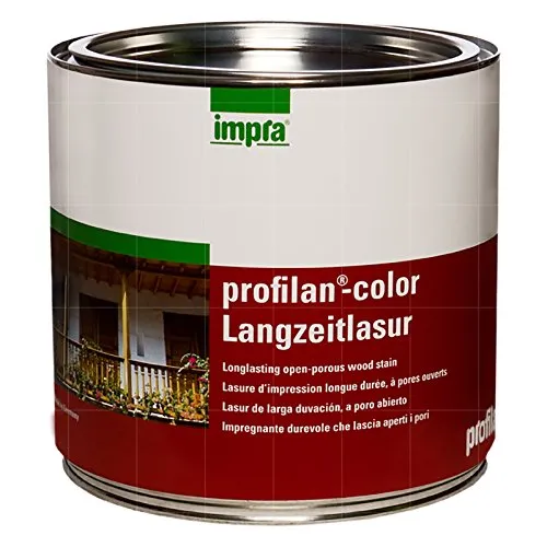 Impra Profilan-color 0,75L (0101-Eiche hell) - Hochwertige Langzeitlasur für Holz im Außenbereich. Bietet optimalen Schutz gegen Witterungseinflüsse und sorgt für eine seidenmatte Oberfläche. Ideal für langlebige Holzpflege.