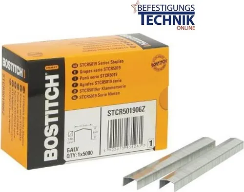 Bostitch STCR501908Z K5019-8mm-VZ Klammern für PC8000 T6 Kit H30-8 PC2K P6C 5M KL-65
