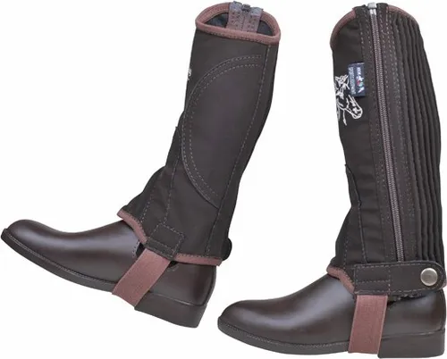 HKM Reitletten für Kinder - Nubukimitat mit Elastikeinsatz - Robuste Reitstiefel aus Nubukimitat für Kinder, ideal für Reiter zwischen 12 Jahren, mit elastischem Einsatz für optimalen Komfort und Bewegungsfreiheit.