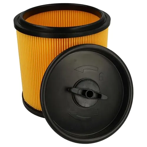 vhbw Faltenfilter kompatibel mit Vacmaster VCFS, VCFH, VCFF, VBVB611PF 1101, VBVB1223PF 03, VBVB1223PF Staubsauger - Patronenfilter Gelb Schwarz