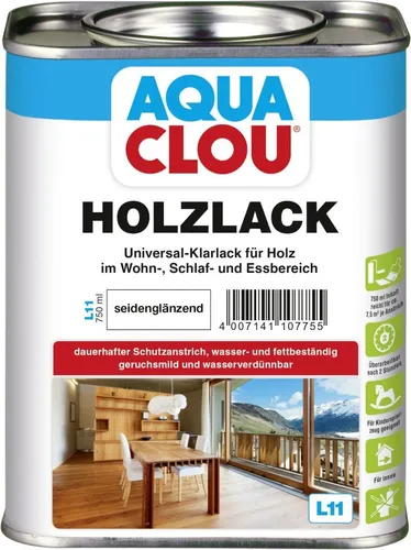 Aqua Clou Holzlack L11 750 ml seidenglänzend