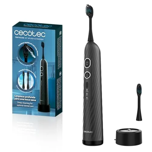 Cecotec 2-in-1 elektrische Zahnbürste mit Munddusche ToothCare Jet Splash UltraSonic