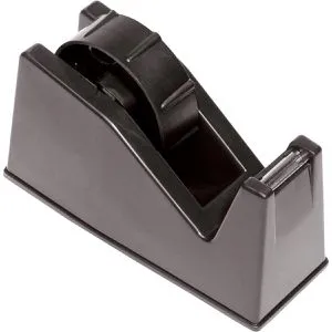 Alco Klebebandabroller 3025-11, schwarz, Tischabroller für Klebeband 25mm x 66m