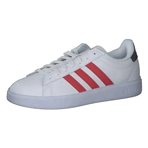 adidas Herren Grand Court 2.0 Sneaker, FTWR White Better Scarlet Core Black, 42 2/3 EU