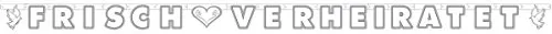 Text Girlande Frisch Verheiratet L: 2,7 m Pappe/Papierkarton 1