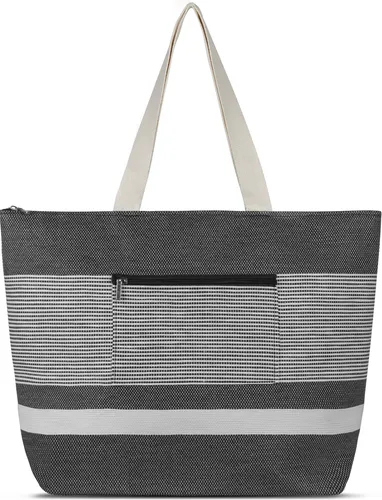 normani Strandtasche Baros - Praktische Schultertasche mit Reißverschluss - Die normani Strandtasche Baros bietet viel Platz für Ihre Ausflüge. Mit schmutzresistentem Material und mehreren Fächern für Wertsachen ist sie der ideale Begleiter für Strand, Picknick oder Freizeit.