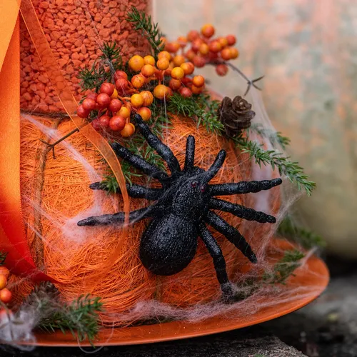 Gruselige Dekofiguren Spinne und Fledermaus für Halloween, 3 Stück