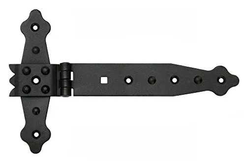 T-Scharniere Kreuzgehänge T-Bänder Ladenband Torband 190 mm Platte 155 mm Kistenband Schwarz