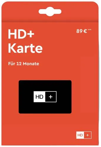 HDPLUS 12033 HD+ Karte - Verlängerung des HD+ Sender-Pakets für 12 Monate, genießen Sie 26 private HD-Sender und 3 UHD-Sender in höchster Bildqualität