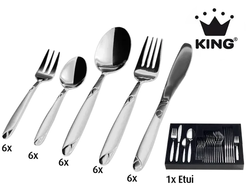 KING Besteck-Set »Kochmann« (31-tlg) für 6 Personen, Edelstahl 18/0