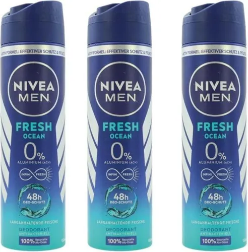 Produktbild 3x150ml Nivea Deospray Fresh Ocean