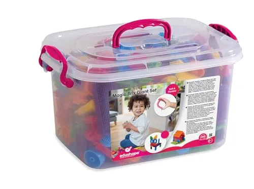 Magic Brix Giant Set 360 tlg. - Bauklötze für kreative Köpfe, 360 flexible Teile für grenzenlosen Bau-Spaß und fantasievolle Konstruktionen, ideal für Kinder ab 3 Jahren.