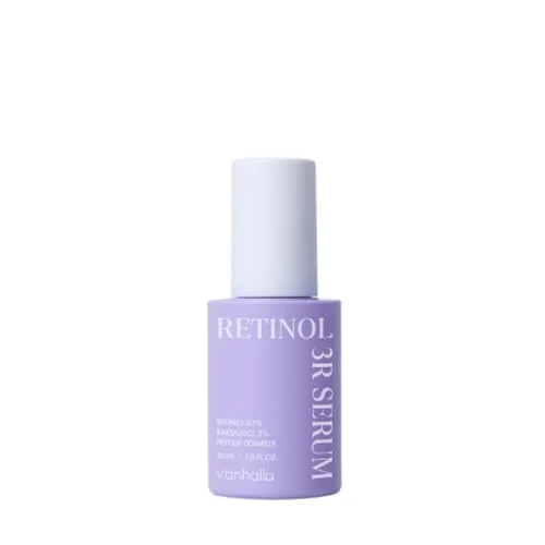 V'anhalla Retinol 3R Serum 2% Bakuchiol | Vegan, Faltenpflege, sanftes Retinol, Peptidkomplex, Bakuchiol, Nachtreparatur für glattere & straffere Haut