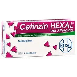 Cetirizin HEXAL gegen Allergien - Arzneimittel zur schnellen Linderung von Allergiesymptomen wie Juckreiz und Rötungen. Ideal für Heuschnupfen und Nesselsucht, gut verträglich und auch für Kinder ab 6 Jahren geeignet.