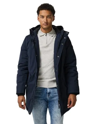 Street One MEN Herren Parka mit Kapuze - Funktionsjacke mit Kapuze, warm gefüttert und ideal für kalte Tage, bietet praktische Seitentaschen und einen modernen Look.