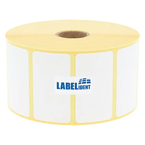 Zebra kompatible Thermoetiketten Top, Z-Select 2000D - 57,15 x 31,75 mm - formatgleich mit Zebra 800262-125 - 2.100 Etiketten für Zebra Drucker auf 25 mm Kern, selbstklebend