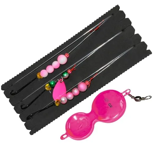 Dieter Eisele System 70cm 0,40mm pink - 3 Vorfächer + Buttlöffel, Gewicht:60g