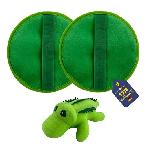 Best Sporting Klettballspiel mit Plüschtier | Wurfspiel für Kinder ab 3 Jahren zum Werfen und Fangen Lernen | Klettball Set, Kinder Fangballspiel mit Wurftier (Krokodil Kurt (Crocodile) - Grün)