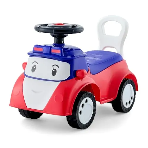 VEVOR Rutschauto für Kinder, Rot - Kinderfahrzeug mit Musik und Stauraum, ideal für 19-36 Monate, fördert Beinkraft und Koordination beim Spielen.