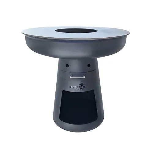 Dreamgarden Grill Circle Feuerplatte – Feuerschale und Grillring in Schwarz