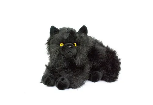 Teddys Rothenburg Kuscheltier Perserkatze 30 cm - Plüschkatze in schwarz, weich und kuschelig, ideal als treuer Begleiter für Kinder und Katzenliebhaber