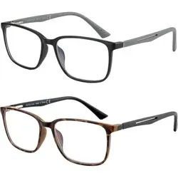ZENOTTIC Herren Blaulichtfilter Lesebrille mit eckigem Rahmen - Stilvolle ZENOTTIC Blaulichtfilter Brille für Herren aus ultraleichtem TR-Material. Reduziert Augenermüdung beim Arbeiten am Bildschirm und bietet hohen Tragekomfort. Ideal für den täglichen Gebrauch und vielseitige Anwendungen.